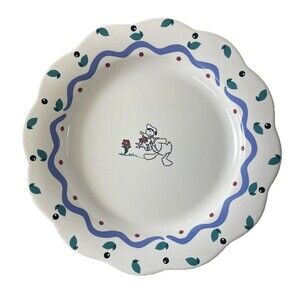 Vintage Disney Pfaltzgraff Mickey Mouse Salad Plate Donald Duck Retired 1995